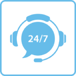 24/7 Customer Support Logo