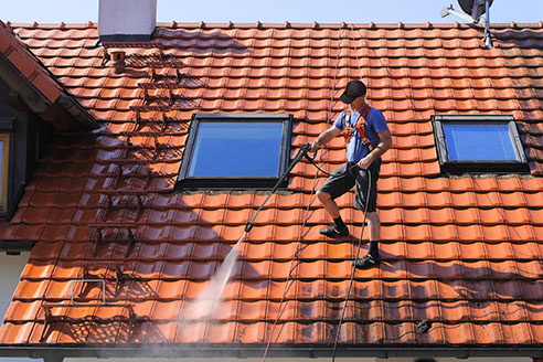 Tile Roof Power Washing